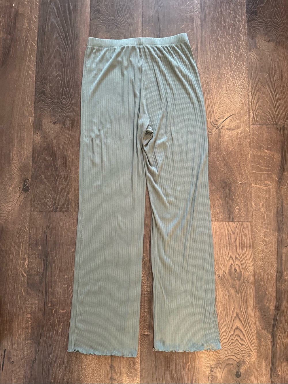 Nuuds Mini Ribbed Pajama Set, Agave green - Picture 3 of 7